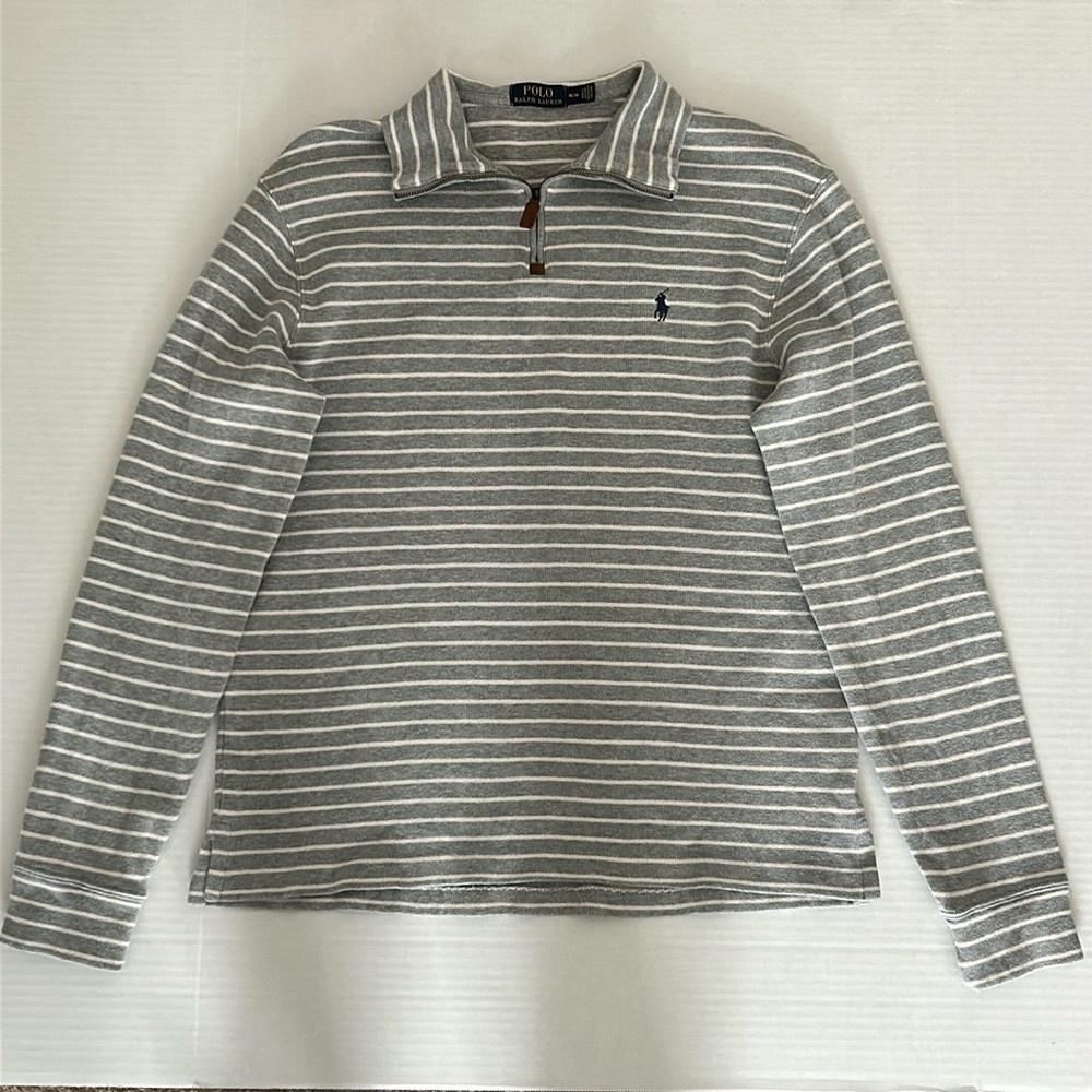 Polo Ralph Lauren Men’s 1/4 Striped Quarter Zip Size Medium